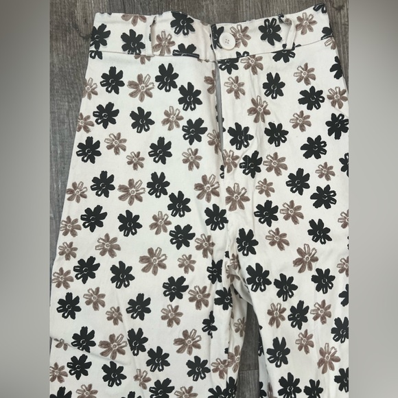 FLORAL PANTS JEANS DENIM SIZE SMALL - Picture 2 of 6